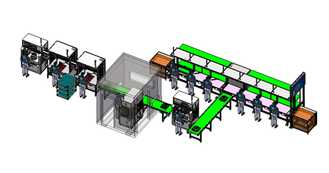 Línea de montaje de ventiladores de refrigeración