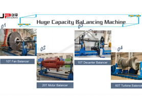 Máquina equilibradora horizontal de baja velocidad con accionamiento final JP de hasta 60 toneladas